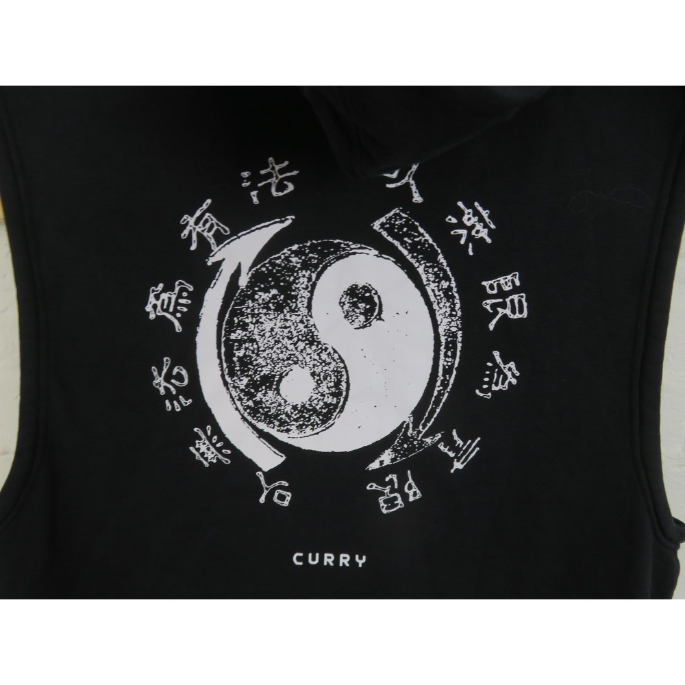 Under Armour Curry x Bruce Lee Hoodie Mens Large Sleeveless Black Ying Yang - Picture 7 of 9